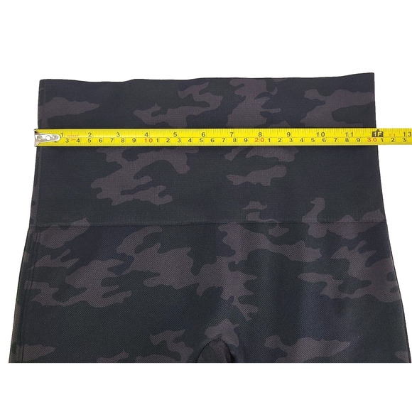 SPANX Leggings M Look At Me Now Seamless Black Gray Camo High Waist Full Length - Picture 6 of 8